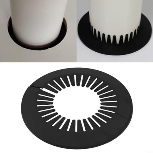 EffiFish 5 Stück dekorative Flansch-Rohrabdeckung Heizkörper, Rosette, Wandheizungsrohrhülsen-Set für Heißwasser-Gasrohrsystem, Heimwerker, schwarz (140–168 mm) von EffiFish