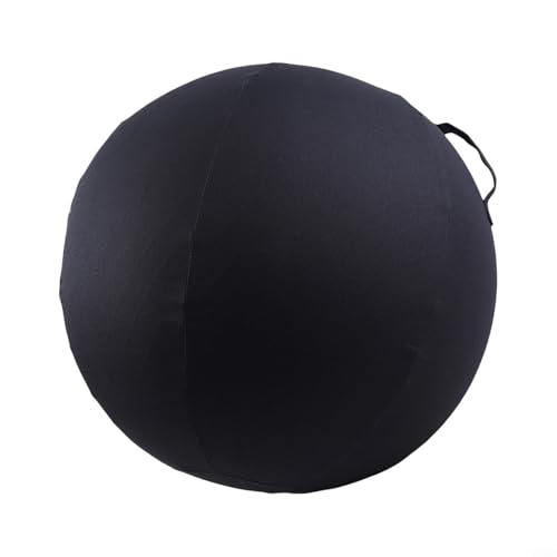 EffiFish 65 cm große Baumwoll-Yoga-Ball-Abdeckung mit Griff, faltbarer Gymnastikball-Schutzhülle, Balance-Ball-Abdeckung für Fitness-Stabilitätsball-Aufbewahrung (grau) von EffiFish