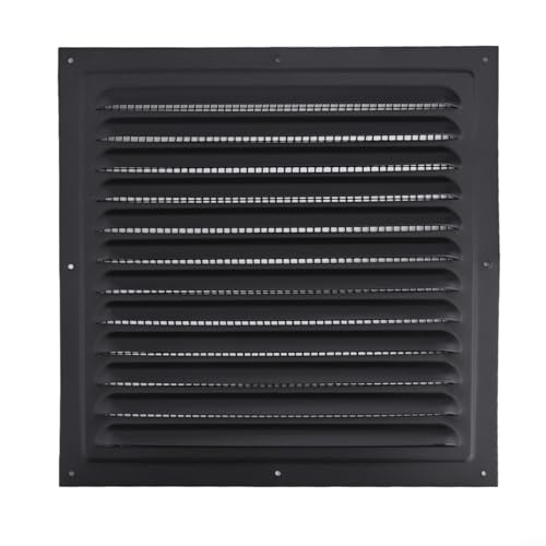 EffiFish Aluminium-Wand-Lüftungsgitter-Abdeckung, quadratische Luftauslass-Lüftungsgitter mit Netzrückseite für Küche, Badezimmer, Zuhause, Büro, Gebäude (150 x 150 cm) von EffiFish