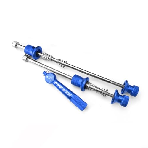 EffiFish Anti-Diebstahl-Fahrrad-Schnellspanner-Spieß vorne hinten Naben-Set für Mountainbike, Rennrad, Vorderradnabe, Radachse, Spindel mit Schraubenschlüssel (blau) von EffiFish