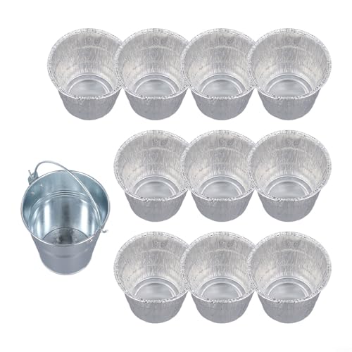EffiFish BBQ Pellet Grill Aluminiumfolie Fetteimer Liner Set mit Tropfpfanne Behälter für Outdoor Grillen Camping Kochen von EffiFish
