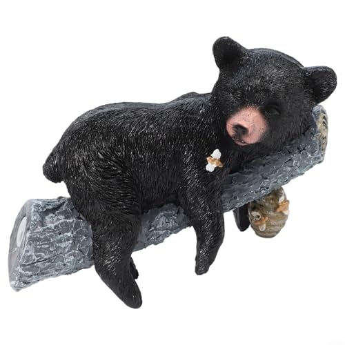 EffiFish Baumzweig Bär Garten Ornament Rustikale Outdoor Dekor Harz Wetterfeste Bären Statue für Hof Terrasse Rasen Figur Dekoration von EffiFish