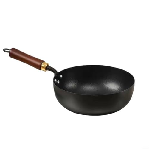 EffiFish Big Belly Pot Handgeschmiedete Eisenpfanne Suppentopf unbeschichteter Eisentopf traditionelles Kochgeschirr für gesundes Kochen Küche unverzichtbar 26,5 cm (28 cm Topf) von EffiFish