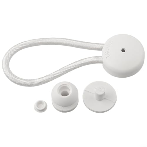 EffiFish Bungee-Seil mit Ball, 5 Stück, Gummiseil-Verschluss, Bungee-Seil-Clip mit Knauf für Zelt, Boot, Yacht, Wohnmobil, Segeltuch, Marine-Wanderzubehör (weiß) von EffiFish