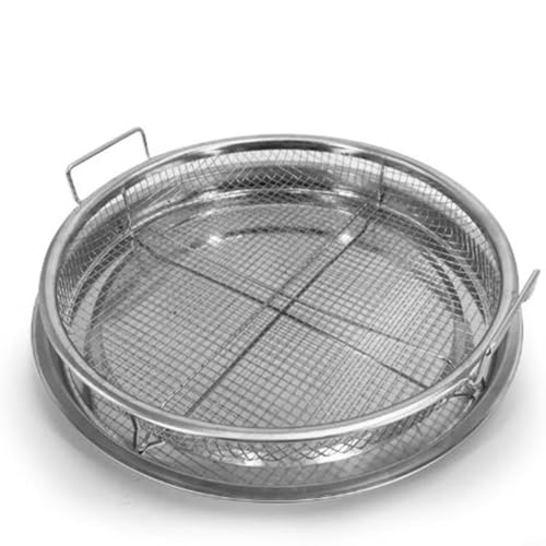 EffiFish Crisper Basket Backform Set Korb Crisping Basket Mesh Crisping Grillkorb Edelstahl Grillkorb Tablett Kit für Camping (Originalfarbe) von EffiFish
