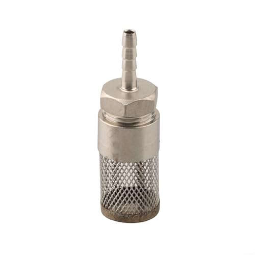 EffiFish Edelstahl-Inline-Sieb, Schlauchstutzen, Filter, mit 1,5 mm Löchern für Gartenbewässerungssysteme, 6–18 mm (6 mm) von EffiFish