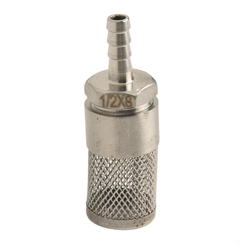 EffiFish Edelstahl-Inline-Sieb, Schlauchstutzen, Filter, mit 1,5 mm Löchern für Gartenbewässerungssysteme, 6–18 mm (8 mm) von EffiFish