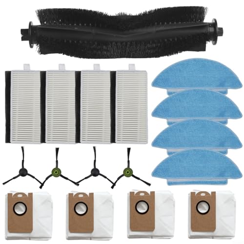 EffiFish Ersatz-Set für Conga 7490/7290 Staubsauger mit Staubbeutel, Hauptseitenbürste, Filterwischer für Genesis für X-Treme Kehrmaschinen-Zubehör (17-teilig) von EffiFish