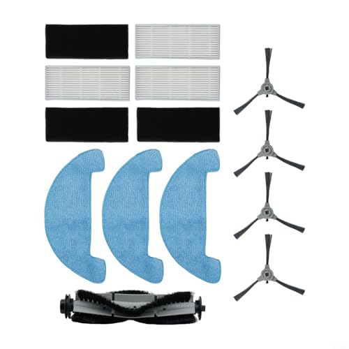 EffiFish Ersatz-Set für Venga für VG RVC 3000 Staubsauger mit Seitenbürsten Rollbürste Filter kompatibel für VG RVC von EffiFish