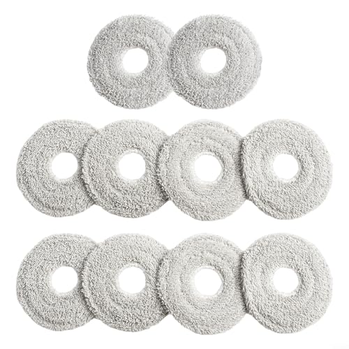 EffiFish Ersatz-Wischtuch-Set für Cecotec 11090 für Conga Spin für Revolution Staubsauger-Zubehör, graue Reinigungstücher (10 Stück) von EffiFish