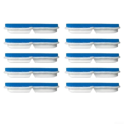 EffiFish FT888 Haustier-Wasserspender Aktivkohlefilter Ersatz für Katzenbrunnen Zubehör blau 10 Stück 9,6 x 3,3 cm (FT888 – ABS-Filter) von EffiFish