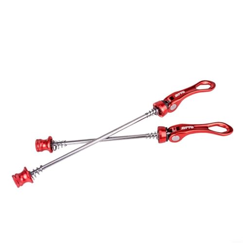 EffiFish Fahrrad-Schnellspanner-Spieß-Set, Vorder- und Hinterradnabe QR-Spieß, Aluminiumlegierung, Stahl, Mountainbike, Rennrad, Radnabenteile, 100 mm, 135 mm (rot) von EffiFish