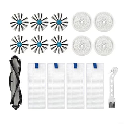 EffiFish Für Bissell 3115 für EV675 Staubsauger Hartboden Nass- und Trocken-Roboter-Trommelfilter-Set mit Hauptbürste, Seitenbürsten, Filtertuch von EffiFish