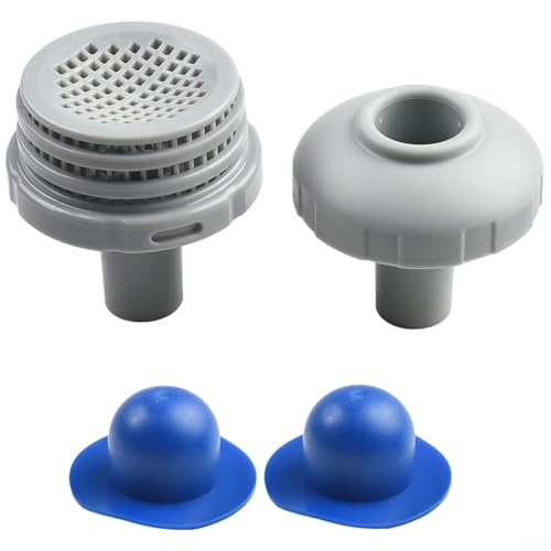 EffiFish Für Intex Pool-Einlassdüsen-Set, 32 mm Schwimmbad-Sieb, Anschluss-Set mit Gittern für oberirdische Pools (blau) von EffiFish