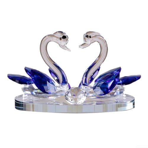 EffiFish Für Kristallschwäne, Hochzeitsgeschenke, Heimdekoration, Skulptur, handgefertigte Figur, Display, Kunststück für Wohnzimmer, Schlafzimmer (blau) von EffiFish