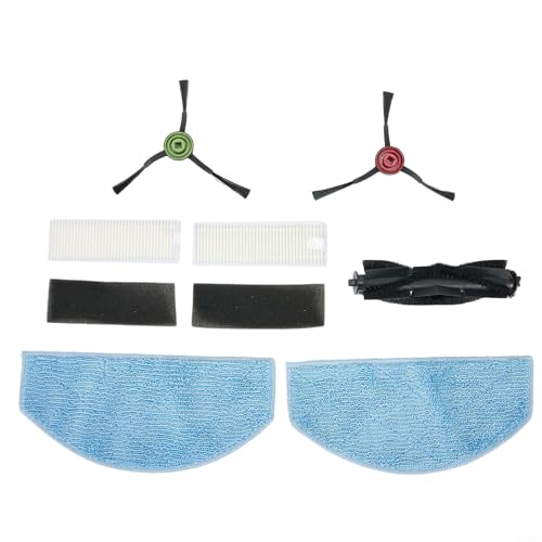 EffiFish Für Laresar Evol Roboter Staubsauger Ersatzteile Set Seitenbürste Hauptbürste Wischpads HEPA Filter Zubehör Kit(A) von EffiFish