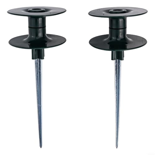 EffiFish Gartenschlauchführungsrolle mit robustem Zink-Spike-Eckenschutz-Rad für Rasenbegrenzung, Blumenbeet, Schlauchführung (2 Stück) von EffiFish