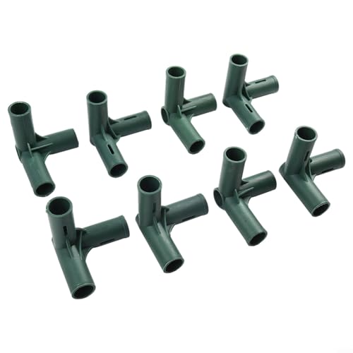 EffiFish Gewächshaus-Rahmen-Gelenkverbinder, strapazierfähig, Gartenpflanzenstütze, Rohrrahmenverbinder für Markise, Kreuzhalterung, 8 Stück (1#) von EffiFish