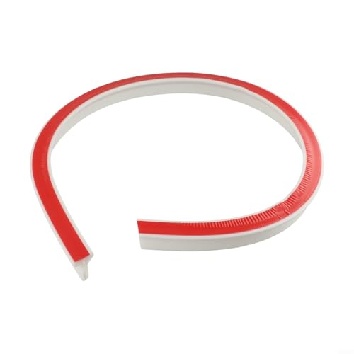 EffiFish Gummi-Silikon-Duschbarriere, Wasserstopper, 50–300 cm, biegbarer, wasserdichter Streifen für Badezimmer, Küche, lockenlose Duschen (3 cm, weiß, 100 cm) von EffiFish