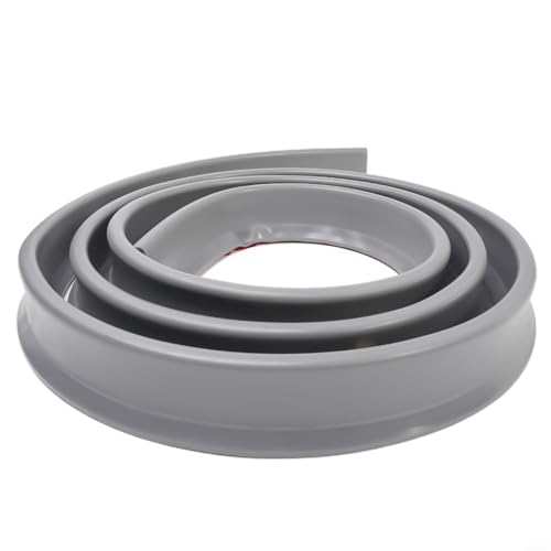 EffiFish Gummi-Silikon-Duschbarriere, Wasserstopper, 50–300 cm, biegbarer, wasserdichter Streifen für Badezimmer, Küche, lockenlose Duschen (5 cm, grau, 300 cm) von EffiFish
