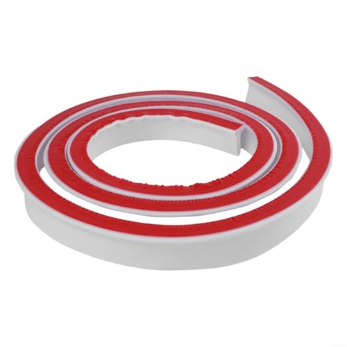 EffiFish Gummi-Silikon-Duschbarriere, Wasserstopper, 50–300 cm, biegbarer, wasserdichter Streifen für Badezimmer, Küche, lockenlose Duschen (5 cm, weiß, 300 cm) von EffiFish