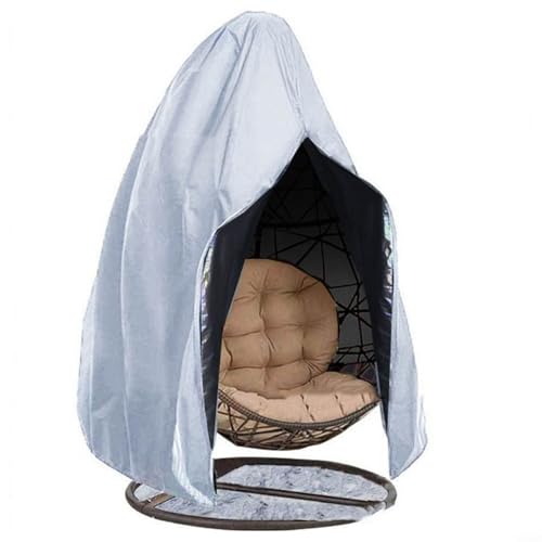 EffiFish Hängesessel für den Außenbereich, wasserdichter Oxford-Stoff, Terrassenschaukelstuhl-Schutz (Silber, 190T 115 cm) von EffiFish