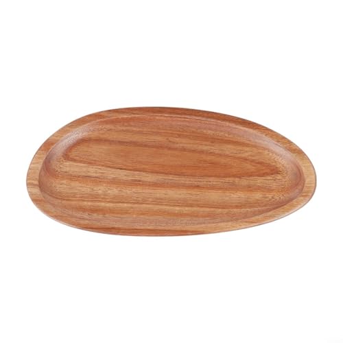 EffiFish Handgefertigter ovaler Holzteller, Mehrzweck-Küchen-Tablett, Esstisch, Display, Obst, Snacks, Desserts, Salat für Zuhause und Partys (44 x 27 cm) von EffiFish