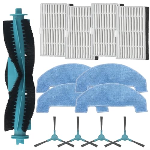 EffiFish Hauptbürste Seitenbürsten Filter Mop Tuch Staubsauger Zubehör Set, für Honor Choice Roboterreiniger M1 Ersatzteil-Kit (A) von EffiFish