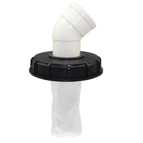 EffiFish IBC Tankdeckel Regenwassersammelfilter, DN150 DN225 Behälter Deckel mit Netzsieb für Wasserspeichersystem (DN150-45°) von EffiFish