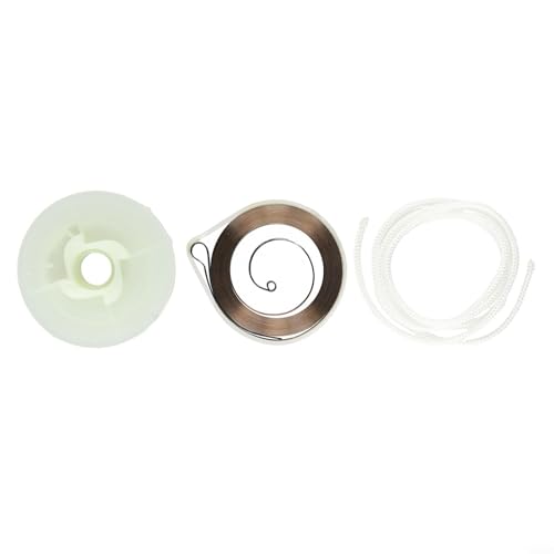 EffiFish Kettensägen-Zugstarter-Seilfeder-Set mit Rücklaufseil für Rotor-Riemenscheibe, kompatibel mit 5200, 4500, 52 cc, 45 cc Kettensägen-Teilen (1#) von EffiFish