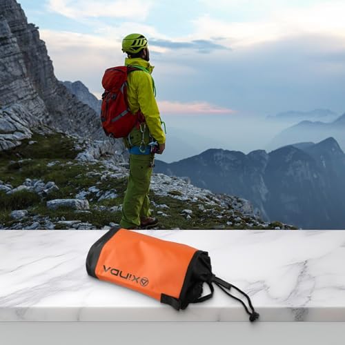 EffiFish Kletter-Kreide-Tasche, Kletter-Werkzeugtasche, verstellbarer Taillengürtel, Seil-Aufbewahrungstasche mit Schnellzugsystem, Orange / Grün, 5 l Fassungsvermögen (Orange) von EffiFish