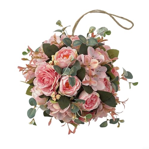 EffiFish Künstliche Blume zum Aufhängen, 20 cm Durchmesser, künstliche Flora, Hochzeit, Heimdekoration, Blumendekoration, 6 Farben erhältlich, künstliche Blumen (halbrosig) von EffiFish