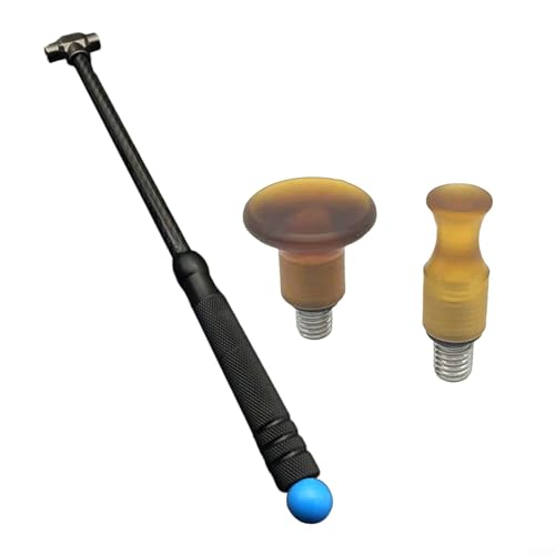 EffiFish Lackfreies Ausbeulen-Reparaturset, Metallhammer-Werkzeug-Set mit Gewindekopf für Fahrzeugkarosserie, Automobil-Metallplatten, Werkstatt, Zuhause, Garage, Wartung (3 Stück) von EffiFish
