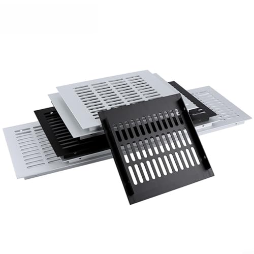 EffiFish Lüftungsgitter aus Aluminiumlegierung, rechteckiges Lüftungsgitter für Kleiderschrank, Schuhschrank, Abstellraum, mehrere Größen, 200 mm Breite (weiß, 200 x 250 mm) von EffiFish