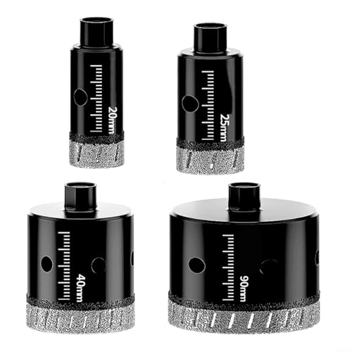 EffiFish M10 Trockenbohrer, 20–90 mm, Diamantkernlochöffner für Winkelschleifer, Bohren, Marmor, Glas, Fliesen (70 mm) von EffiFish