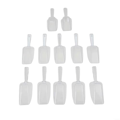 EffiFish Mehrzweck-Kunststoff-Schaufel-Set, für Eiskörner, Sand, Tee, klar, leicht, Küchenutensilien (Mitte und Mitte) von EffiFish
