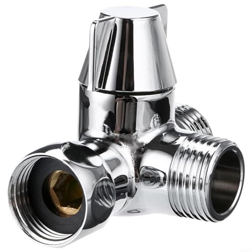EffiFish Messing-Duschkopf-Splitter, 3-Wege-Wasserumleiter, T-förmiger Adapter mit 180-Grad-Rotationssteuerung für Badezimmer-Handbrause EffiFish Messing-Duschkopf-Splitter, 3-Wege-Wasserumleiter, T-förmiger Adapter mit 180-Grad-Rotationssteuerung für Badezimmer-Handbrause von EffiFish