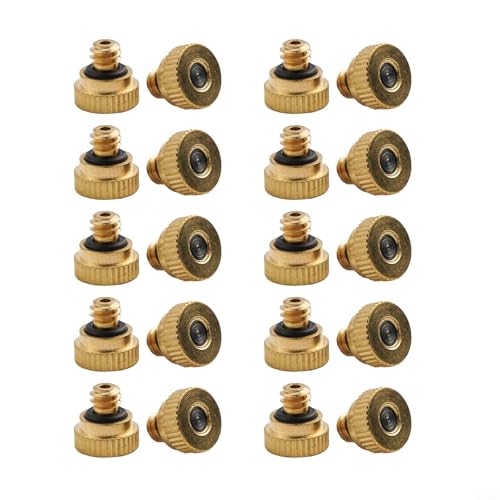 EffiFish Messing-Sprühdüsen-Set, Gartensprinklersystem, Kühlköpfe für den Landschaftsbau, Staubkontrolle, 20 Stück von EffiFish
