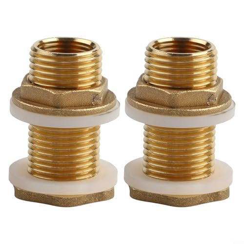 EffiFish Messing innen außen Draht Wassertank Gelenk Drainage Outlet Connector Schottverschraubung mit Doppelgewinde für Gartenbewässerungssystem EffiFish Messing innen außen Draht Wassertank Gelenk Drainage Outlet Connector Schottverschraubung mit Doppelgewinde für Gartenbewässerungssystem von EffiFish