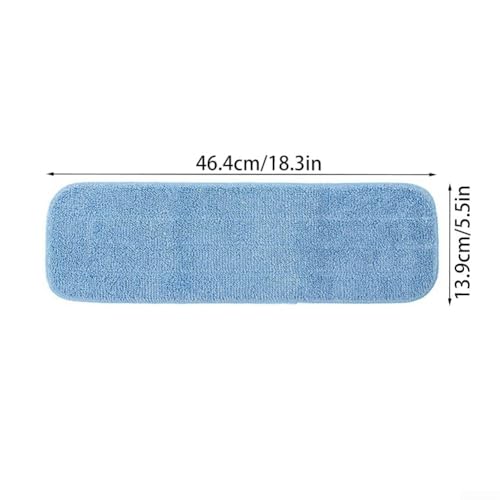 EffiFish Mikrofaser Reinigungspad für Sprühmopp Waschbar Bodenwischer Ersatzköpfe Haushalt Nass- und Trockenwischer 45x14cm Blau 3er oder 6(B) von EffiFish