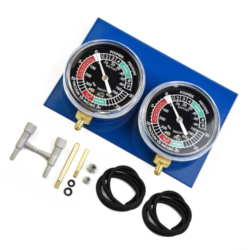 EffiFish Motorrad Vergaser Vakuum Gauge Balancer Synchronisator Werkzeug, mit Schlauchset für 2-Zylinder-Motoren Blau Metallkonstruktion Verbessern Leistung Heimgebrauch von EffiFish
