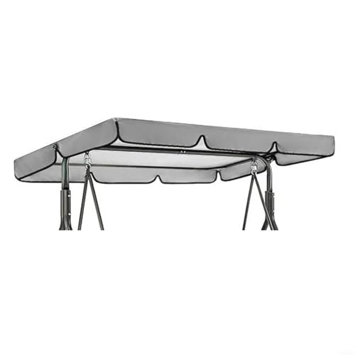 EffiFish Outdoor Swing Chair Canopy Cover,Waterproof Oxford Cloth Garden Swing Replacement Canopy Protective Cover For Patio Courtyard Furniture(Gray 195x125x15cm) von EffiFish