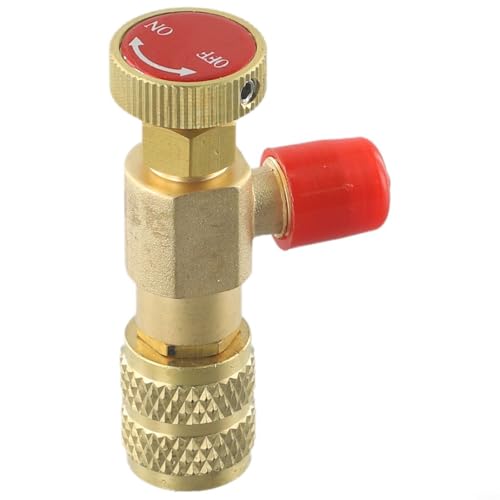 EffiFish R410A Klimaanlagen-Ladeschlauch, mit Steuerventil, 1/4 Zoll auf 5/16 Zoll SAE-Anschluss für HVAC-Service und Wartung von EffiFish