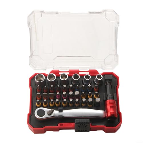 EffiFish Ratschen-Schraubendreher-Set, magnetisch, vielseitig, Ratschenschlüssel-Werkzeug für Auto, Zuhause, Motorrad, HVAC, Reparaturbüros, Automobil, 38-teiliges Set von EffiFish