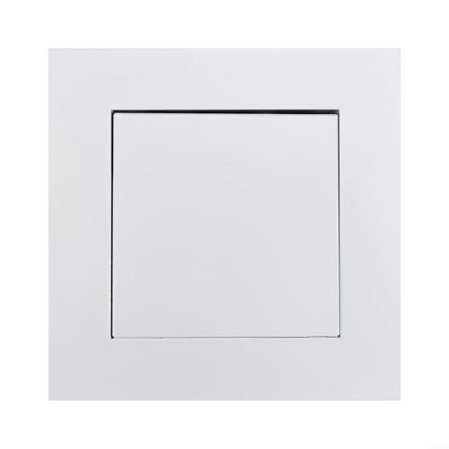 EffiFish Revisionstür-Zugangsplatte, weiß, verzinkte Aluminiumlegierung mit Magnetschalter, 135°-Scharnier für Decken-Wand-Abflussrohre (100 x 100 mm) von EffiFish
