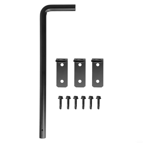 EffiFish Robuste Tor-Stange aus Metall, mit Oberfläche für Gartentor aus Holz oder Metall, sicheres Doppeltür-Verriegelungsset (30,5 cm) von EffiFish
