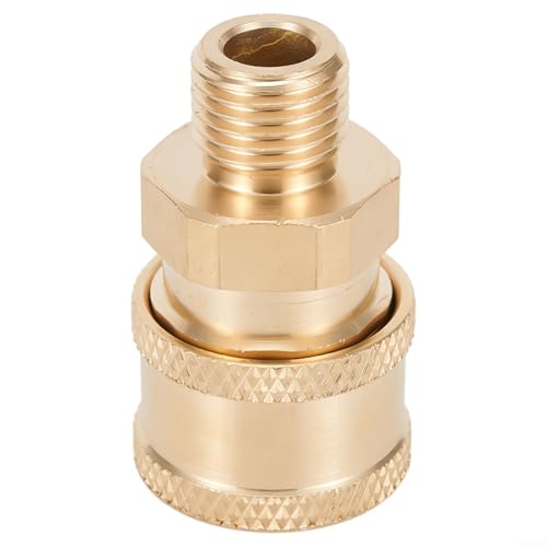 EffiFish Schnellspannverbinder Schnellverbinder Schnellverschluss Adapter Hochdruckreiniger Adapter 1/4 Zoll Stecker Messing Gartenschlauch (A) von EffiFish
