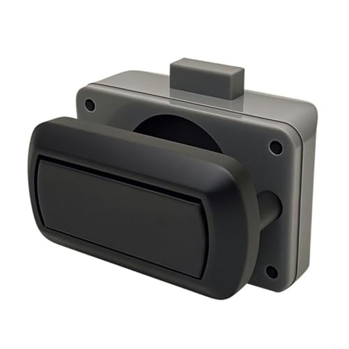 EffiFish Schubladenschloss mit Druckknopf, Chrom-Zink-Legierung, Schrankriegel für Wohnwagen, Wohnmobil mit 20 mm Einbauloch (schwarz) von EffiFish