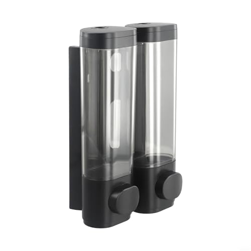 EffiFish Seifenspender mit 3 Köpfen, manuell, zur Wandmontage, für Hotel, Zuhause, Badezimmer, Dusche, Shampoo, 215 mm (doppelt) von EffiFish