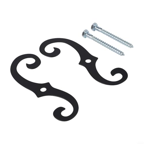 EffiFish Shutter Dog wetterfester Metall-Fensterverschluss aus Gusseisen, mit Schrauben, schwarz, dekoratives S-Form-Design, 2 Stück EffiFish Shutter Dog wetterfester Metall-Fensterverschluss aus Gusseisen, mit Schrauben, schwarz, dekoratives S-Form-Design, 2 Stück von EffiFish